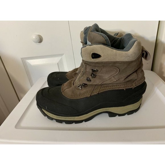 POLAR EDGE‎ Warm Thermolite Winter Men’s Sz 13 suede Snow Boots Beige Shoes - Picture 6 of 8